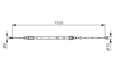 Premium Cable de accionamiento, freno de estacionamiento BOSCH 1 987 477 950